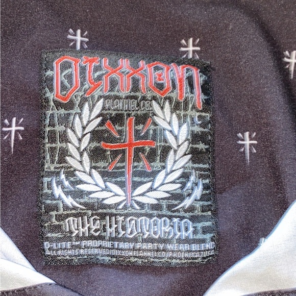 Men’s DIXXON Black Casual Button Down Shirt with Subtle Pattern - Picture 3 of 4